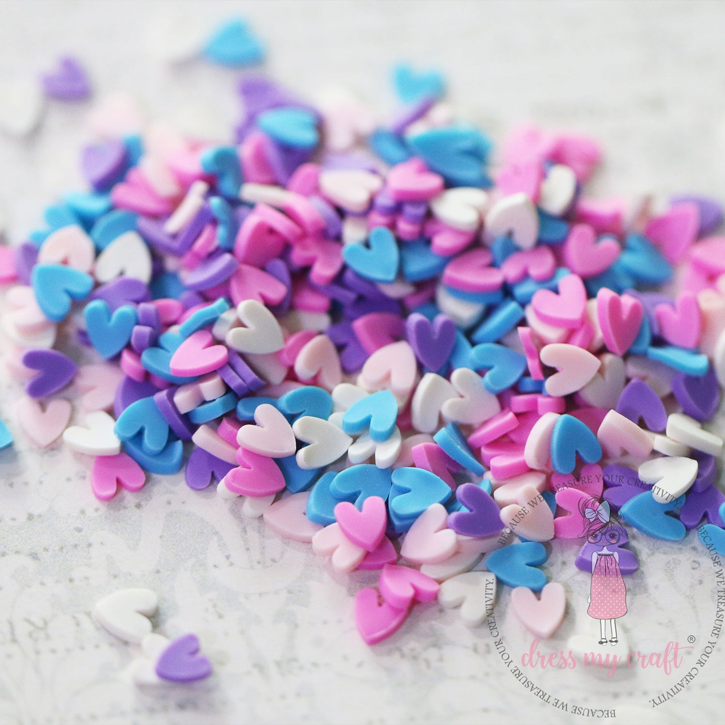 Pastel Hearts Shaker Slices