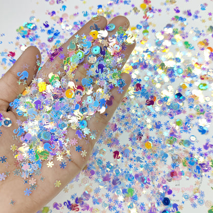 Shining Swan Mix Sequins Multicolor - 8gm