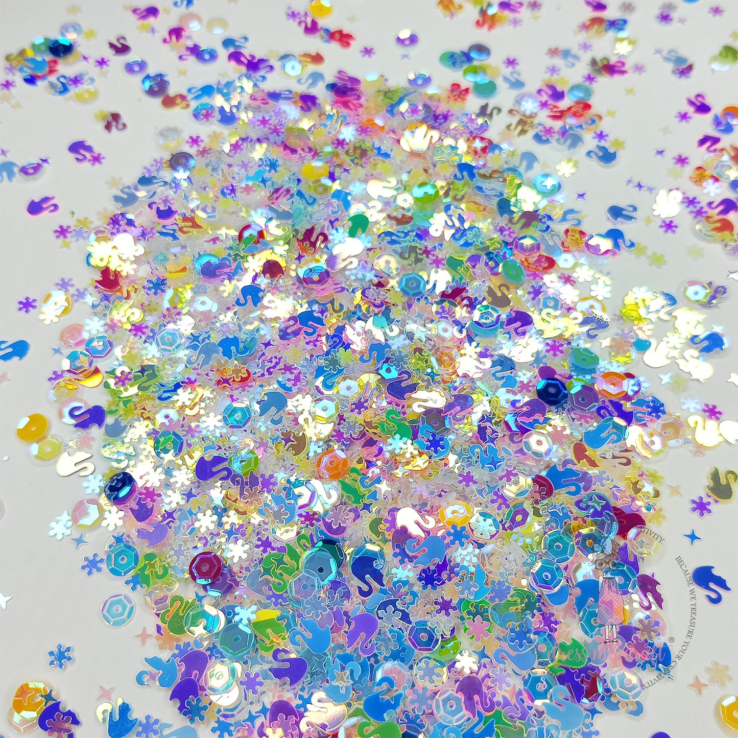 Shining Swan Mix Sequins Multicolor - 8gm