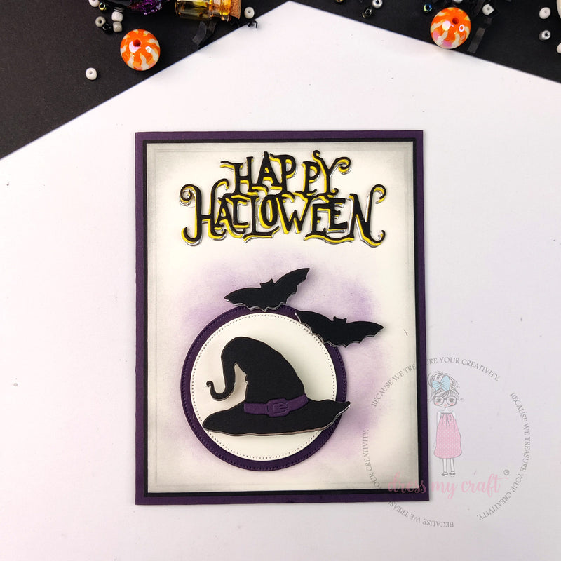 Happy Halloween Witch Hat Card