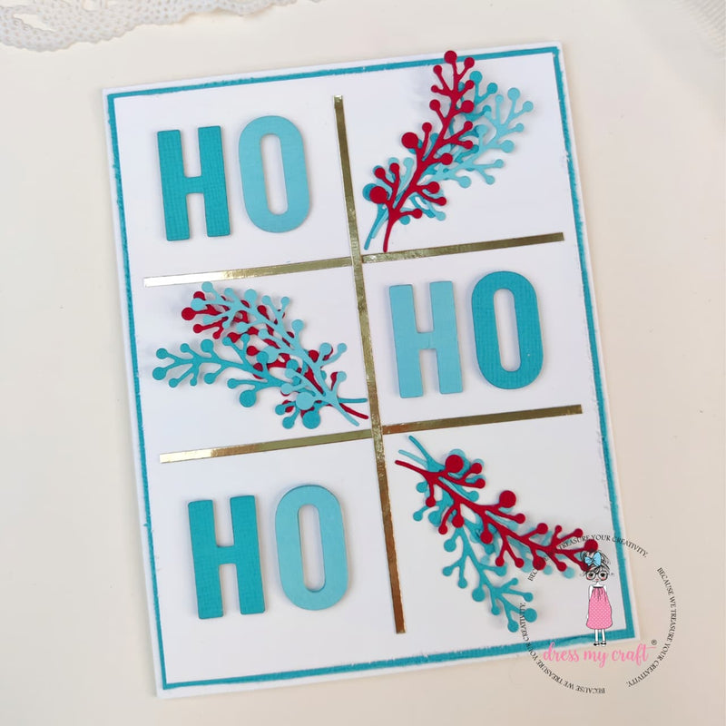 Elegant Ho Ho Ho Panel Christmas Card