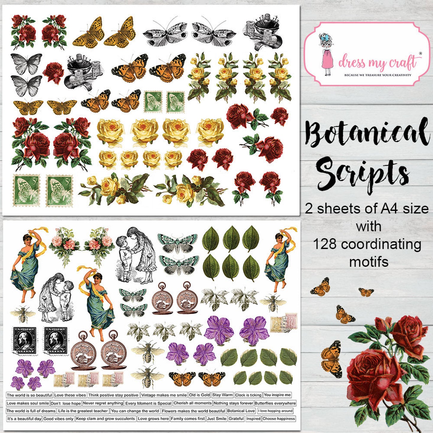 Botanical Scripts - Motif Sheet