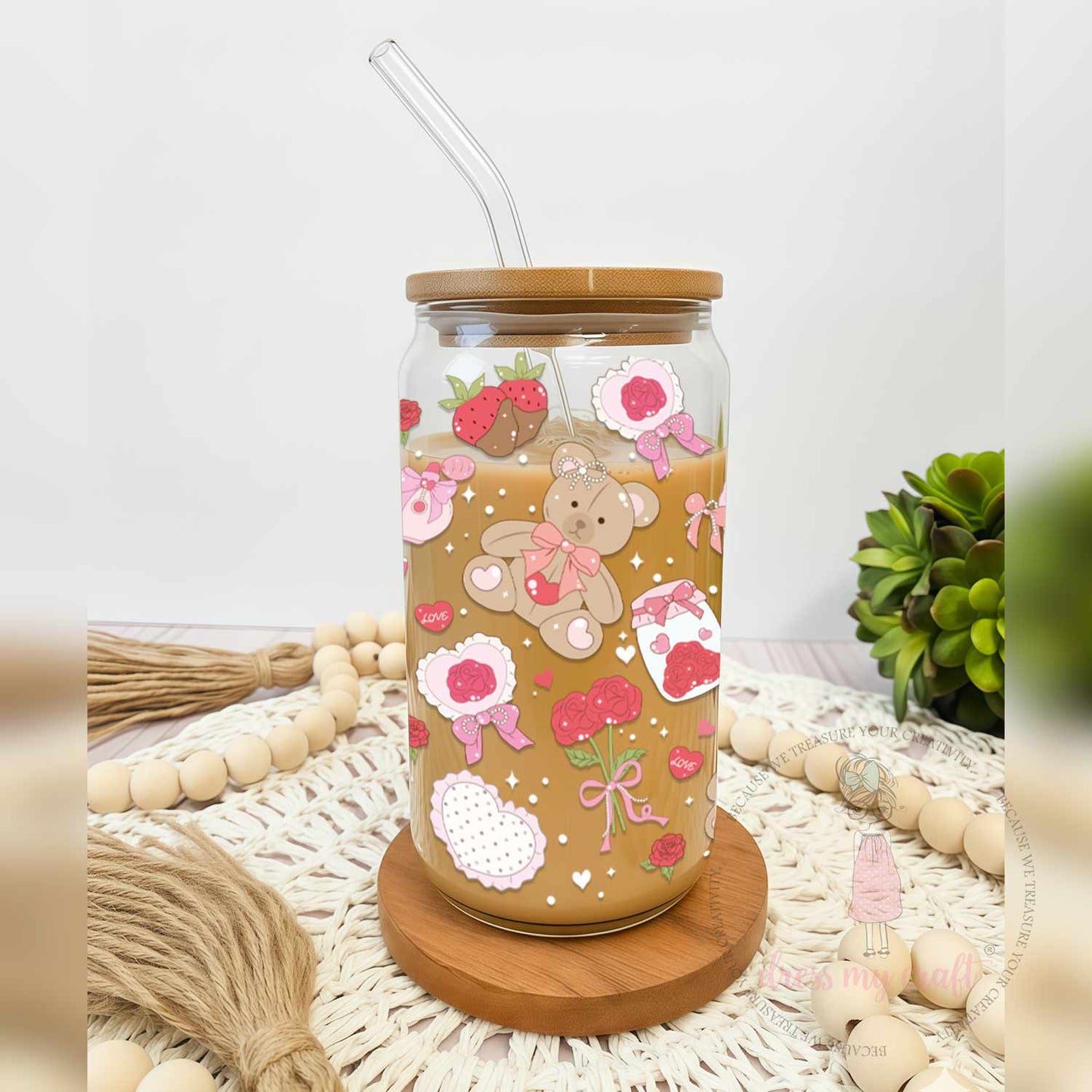 Stick N Peel Stickers -Sweetheart Teddy Bloom